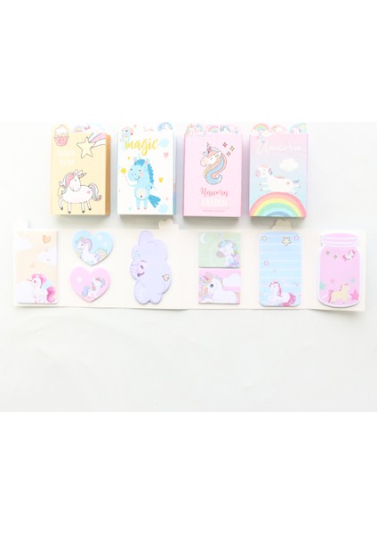 Mor Domikee Sevimli Kawaii Kore Tek Boynuzlu At Serisi Yapışkan Not Defteri Kitap Karikatür Okul Çocukları Kendinden Yapışkanlı Etiket Not Defteri Hediye Kırtasiye (Yurt Dışından)