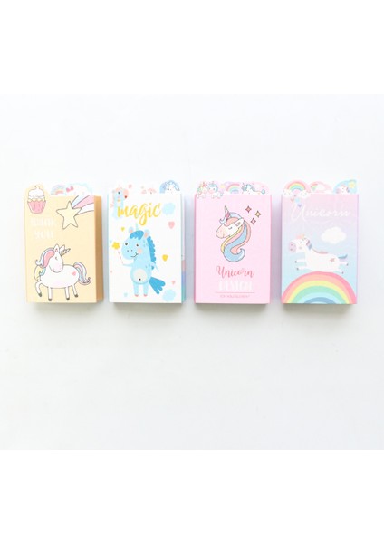 Mor Domikee Sevimli Kawaii Kore Tek Boynuzlu At Serisi Yapışkan Not Defteri Kitap Karikatür Okul Çocukları Kendinden Yapışkanlı Etiket Not Defteri Hediye Kırtasiye (Yurt Dışından)