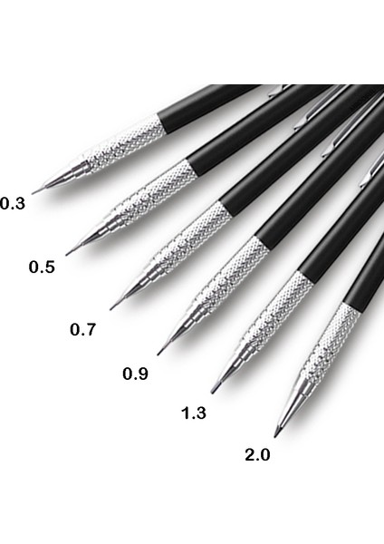 2 Adet 0.7mm Kalem Tam Siyah Metal Mekanik Kurşun Kalem Seti Hb Açar 0.3 0.5 0.7 0.9 1.3 2.0mm Geri Çekilebilir Eskiz Kalem Silgi ile Okul Malzemeleri (Yurt Dışından) modelleri