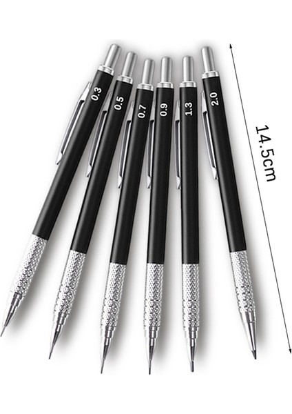 2 Adet 0.7mm Kalem Tam Siyah Metal Mekanik Kurşun Kalem Seti Hb Açar 0.3 0.5 0.7 0.9 1.3 2.0mm Geri Çekilebilir Eskiz Kalem Silgi ile Okul Malzemeleri (Yurt Dışından) fırsatları