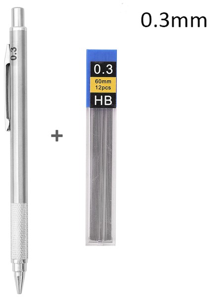 0.3mm Set A 0.3 0.5 0.9 1.3 2.0mm Metal Mekanik Kalem Seti Hb Talepleri ile Sanat Çizim Boyama Otomatik Kalem Ofis Okul Kırtasiye (Yurt Dışından) fiyatları
