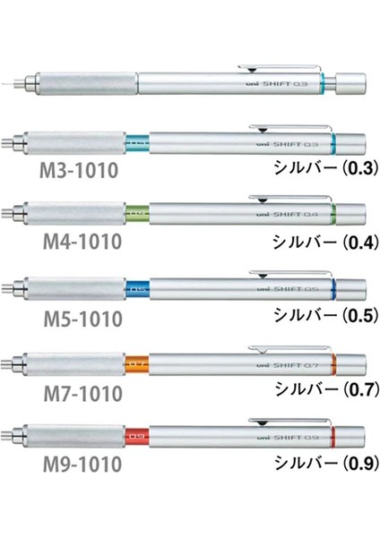 5 Paket 0.9 mm Kurşun Uni Mekanik Kurşun Kalem Lapiceros 0.3/0.4/0.5/0.7/0.9 mm Shift Boru Kilit Metal Otomatik Kalemler Anti-Kırık Çekirdek Okul Malzemeleri (Yurt Dışından)