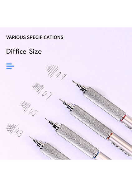 5 Paket 0.9 mm Kurşun Uni Mekanik Kurşun Kalem Lapiceros 0.3/0.4/0.5/0.7/0.9 mm Shift Boru Kilit Metal Otomatik Kalemler Anti-Kırık Çekirdek Okul Malzemeleri (Yurt Dışından)