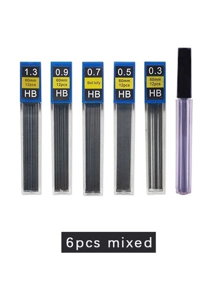 6 Adet Karışık Kablolar 0.3/0.5/0.7/0.9/1.3/2.0mm Mekanik Kurşun Kalem Ofis Okul Yazma Sanat Boyama Araçları Metal Otomatik Kalemler Yaratıcı Kırtasiye (Yurt Dışından) fiyatları
