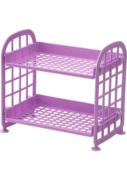 Kawaii Macaron Minimalist Masa Masaüstü Organizatör Depolama Rafı Öğrenci Yurdu Katlanır Içi Boş Raf Cilt Bakımı Depolama Rafı (Yurt Dışından)