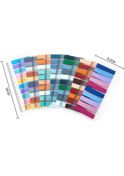 Stil 6 10*20 Adet Şeffaf Dizin Notları Kağıt Ofis Okul Malzemeleri Kırtasiye Küçük Dikdörtgen Floresan Etiket Şerit Yapışkan (Yurt Dışından) fırsatları