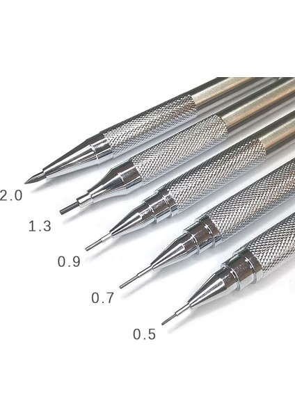 1 Adet 2.0mm Kurşun ile 0.3/0.5/0.7/0.9/1.3/2.0mm Mekanik Kurşun Kalem Ofis Okul Yazma Sanat Boyama Araçları Metal Otomatik Kalemler Yaratıcı Kırtasiye (Yurt Dışından)