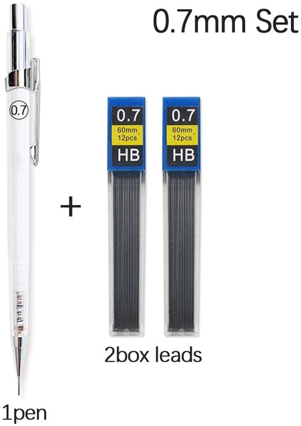 3 Adet 0.7mm Set Şeffaf Mekanik Kurşun Kalem 0.3, 0.5, 0.7, 0.9mm Kurşun Yedekler ile Eskiz Otomatik Kalemler Sanat Çizim Boyama Için Set (Yurt Dışından) fiyatları