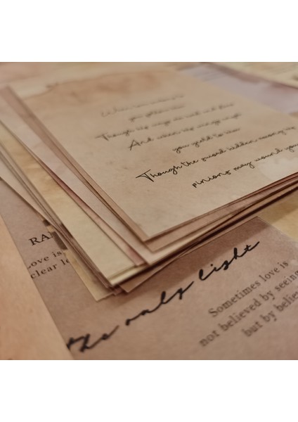 Stil 4 60 Adet Vintage Kahve Kağıdı Kolaj Scrapbooking Dergisi Malzeme Kart Yapımı Dıy Retro Kitap Sayfası Şiir Yaratıcı Not Kırtasiye (Yurt Dışından)