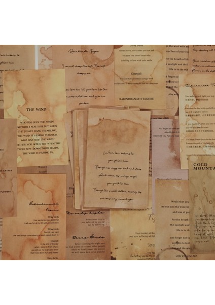 Stil 4 60 Adet Vintage Kahve Kağıdı Kolaj Scrapbooking Dergisi Malzeme Kart Yapımı Dıy Retro Kitap Sayfası Şiir Yaratıcı Not Kırtasiye (Yurt Dışından) modelleri