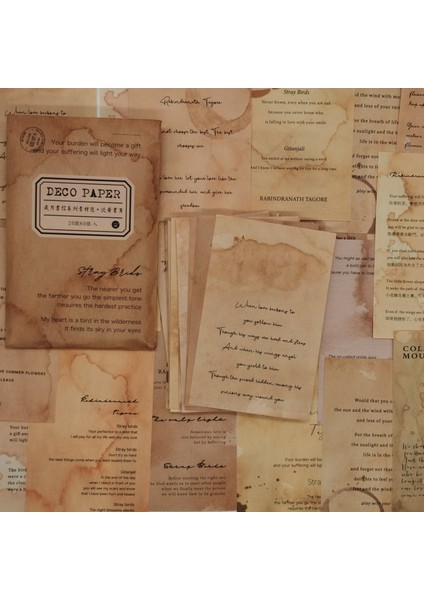 Stil 4 60 Adet Vintage Kahve Kağıdı Kolaj Scrapbooking Dergisi Malzeme Kart Yapımı Dıy Retro Kitap Sayfası Şiir Yaratıcı Not Kırtasiye (Yurt Dışından) fırsatları