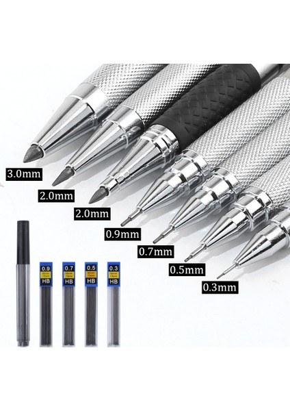 0.5mm 0.3/0.5/0.7/0.9/1.3/2.0/3.0mm Mekanik Kurşun Kalem Ofis Okul Yazma Boyama Araçları Metal Otomatik Kalemler Yaratıcı Kırtasiye (Yurt Dışından)