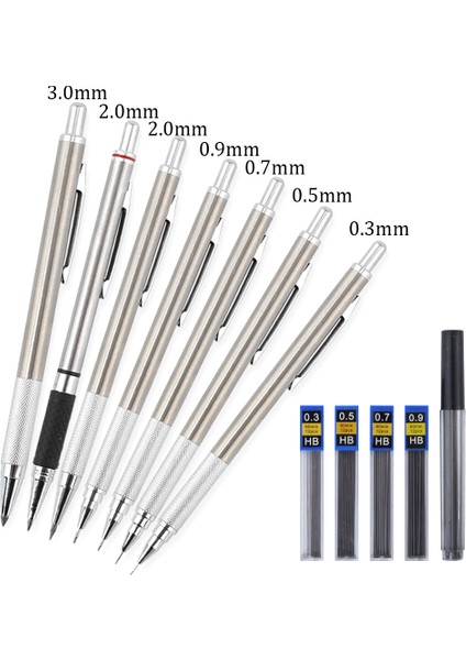 0.5mm 0.3/0.5/0.7/0.9/1.3/2.0/3.0mm Mekanik Kurşun Kalem Ofis Okul Yazma Boyama Araçları Metal Otomatik Kalemler Yaratıcı Kırtasiye (Yurt Dışından) indirimleri