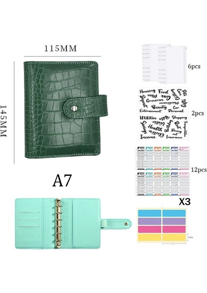 3 Çıkartma A7 2023 Yeni A7 Bütçe Bağlayıcı Nakit Zarflar Para Tasarrufu Organizatör Için Fermuarlı Cepler, Bütçe Sayfaları ve Kendinden Yapışkanlı Etiketler (Yurt Dışından)