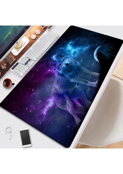 A20 800X300X3MM Art Fantasy Wolf Özelleştirilmiş Hd Baskı Oyun Mousepad Bilgisayar Kilit Kenarı Doğal Kauçuk E-Spor Masa Pedi Büyük Mouse Pad (Yurt Dışından) modelleri