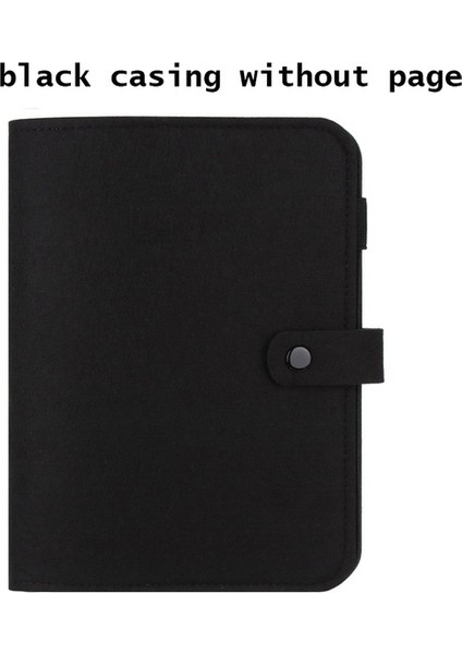 Siyah A6 Yeni A5 A6 Keçe Kabuk Defter Bezi Kumaş Defter Halka Bağlayıcı Günlüğü Defter Kağıdı Tutucu Taşınabilir Günlüğü Kırtasiye Hediye (Yurt Dışından)