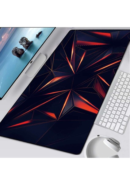 LMP-005 Boyutu 700X300X3MM Geometrik Hd Baskı Xxl Mouse Pad Oyun Aksesuarı Sıcak Büyük Bilgisayar Kilit Kenar Klavye Mat Oyun Mouse Pad (Yurt Dışından)