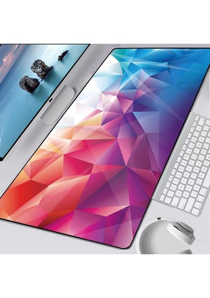 LMP-005 Boyutu 700X300X3MM Geometrik Hd Baskı Xxl Mouse Pad Oyun Aksesuarı Sıcak Büyük Bilgisayar Kilit Kenar Klavye Mat Oyun Mouse Pad (Yurt Dışından) fiyatları
