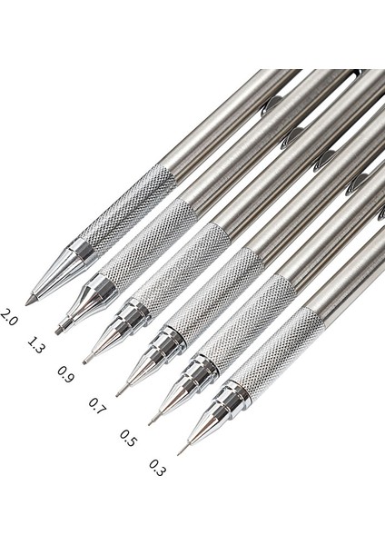 3 Adet-0.5mm Tam Metal Mekanik Kurşun Kalem 0.3/0.5/0.7/0.9/1.3/2.0mm Sanat Kroki Boyama Otomatik Kurşun Kalem Ofis Okul Malzemeleri (Yurt Dışından) modelleri