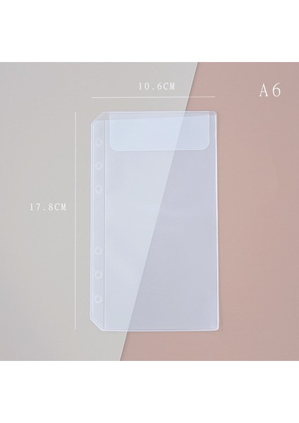 A6 Tek Cep B5 A4 B5 A5 A6 Etiket Gevşek Yaprak Saklama Çantası Sınıflandırma Etiket Pvc Saklama Kitap Etiket Bandı Dizüstü Bilgisayar Aksesuar Çantası (Yurt Dışından)