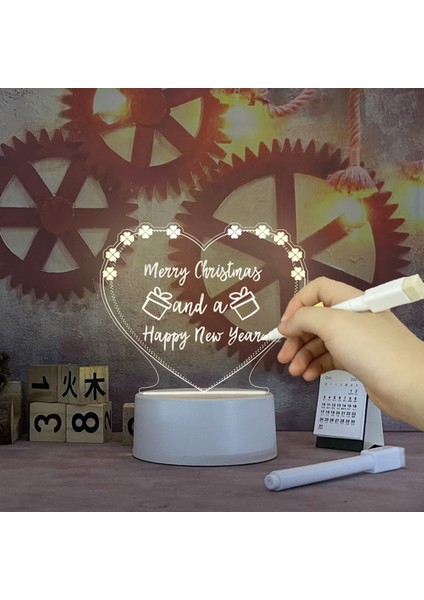 Stil 2 LED Mesaj Panosu USB Gece Lambası Not Panosu Kalem Çizim Tahtasında Not Defteri Tatil Işık Çocuk Kız Arkadaşı Hediye Gece Lambası (Yurt Dışından)