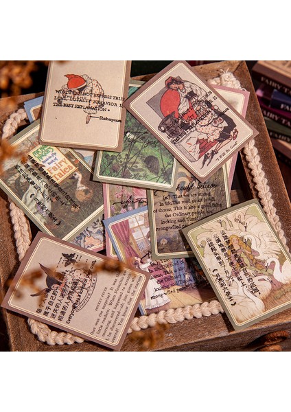 B 50 Adet Peri Masalı Şehir Hikayesi Serisi Kağıt Kartı Not Defteri Dekoratif Kırtasiye Scrapbooking Günlüğü Albümü Etikel Retro Malzeme Kitap (Yurt Dışından)
