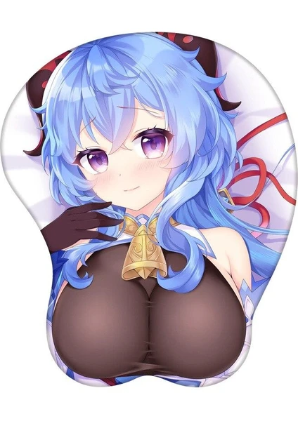 3D Stereo Genshin Etki Mouse Pad Keli Kokomi Zhongli Komik Oyun Bilgisayarı Bilek Desteği Fare Mat (Yurt Dışından)