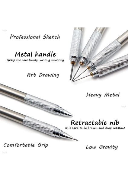 1.3-2.0mm 6 Adet Set B Haile Tam Metal Mekanik Kalem Seti 0.5 0.7 0.9 1.3 2.0mm Sanat Çizim Boyama Otomatik Kalem Okul Ofis Malzemeleri Talepleri (Yurt Dışından)