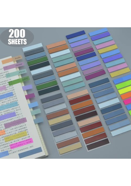 1 Paket (200 Sayfa) 200 Sayfa Şeffaf Yayınlandı Not Defteri Yapışkan Notlar Dizin Sekmeler Kitaplar Için Yer Imleri Kawaii Estetik Kırtasiye Ofis Okul (Yurt Dışından)
