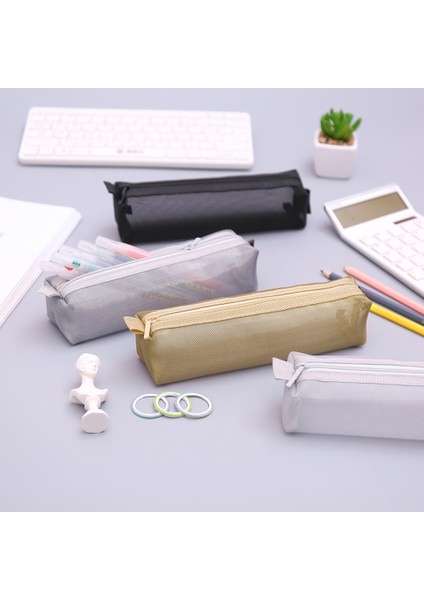 Gri-D Örgü Kalem Kutusu Kılıfı Kawaii Sevimli Şeffaf Kalem Çantası Basit Estetik Organizatör Ofis Okul Malzemeleri Kızlar Için Kırtasiye (Yurt Dışından) fırsatları