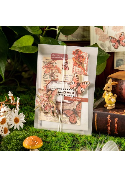 E Shanbu 50 Adet Elfler Vintage Bloknot Hafif Kağıt Deoc Scrapbooking Malzeme Kağıt Retro Günlük Günlüğü Arka Plan Kırtasiye (Yurt Dışından)