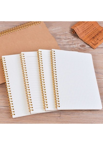 Yeşil Yeni A5 Günlüğü Kraft Kağıt Bobin Kitap Günlük Defter Ciltli Karton Izgara Nokta Spiral Not Eskiz Defteri Okul Ofis Malzemeleri (Yurt Dışından) fiyatları
