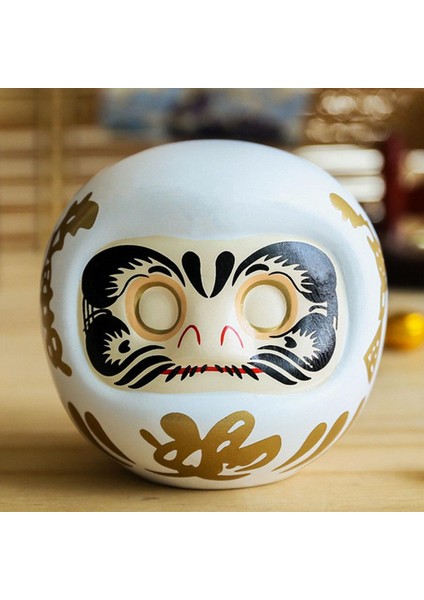 Japon Daruma Doll Şanslı Heykelcik Seramik Heykeli Üstü Heykel Kitaplıküstü Için Feng Shui Süs Ev Dekorasyonu (Yurt Dışından) fiyatları