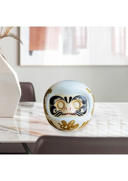 Japon Daruma Doll Şanslı Heykelcik Seramik Heykeli Üstü Heykel Kitaplıküstü Için Feng Shui Süs Ev Dekorasyonu (Yurt Dışından) fırsatları