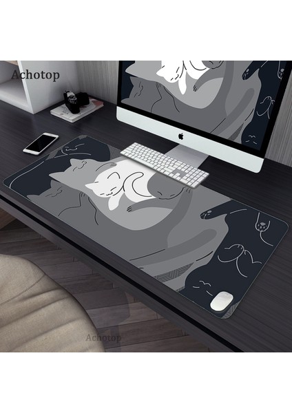 EP709823 Kedi (4) 400X900X2MM Büyük Tai Chi Balık Mousepad Gamer Xxl Oyun Mouse Pad Kauçuk Su Geçirmez Büyük Dizüstü Dizüstü Bilgisayar Masası Mat Oyun Nötr Fare Mat (Yurt Dışından)