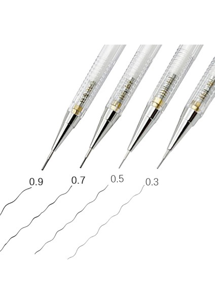 6 Adet 0.7mm Set Şeffaf Mekanik Kurşun Kalem 0.3, 0.5, 0.7, 0.9mm Kurşun Yedekler ile Eskiz Otomatik Kalemler Sanat Çizim Boyama Için Set (Yurt Dışından)