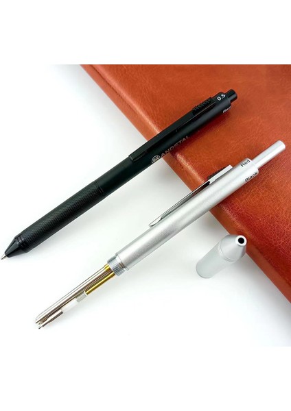 Kalem-Rosegold-Set Metal Çok Renkli Kalem 4'ü 1 Yerçekimi Sensörü Tükenmez Kalem 3 Renkli Tükenmez Kalem ve 1 Mekanik Kurşun Kalem Ofis Okul Kırtasiye Hediyesi (Yurt Dışından)