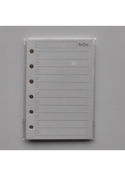 Yapılacaklar Listesi A7 6 Delikli Gevşek Yapraklı Defter Dolum Standardı A5 A6 A7 Günlük Notları Yeniden Doldur Haftalık Planlayıcı Dolgu Kağıtları (Yurt Dışından)