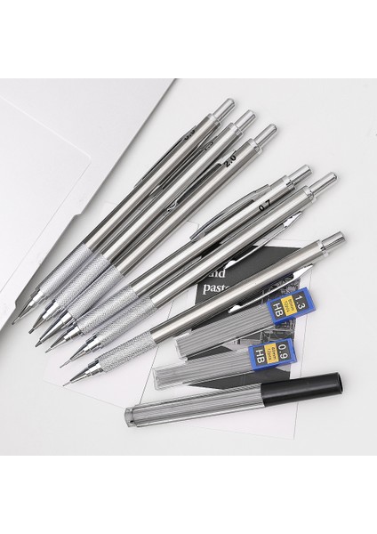 0.5mm Set B Metal Mekanik Kurşun Kalem 0.3/0.5/0.7/0.9/1.3/2.0mm Çizim Otomatik Hb Kalem Seti Talepleri Ofis Okul Yazma Sanat Malzemeleri (Yurt Dışından)