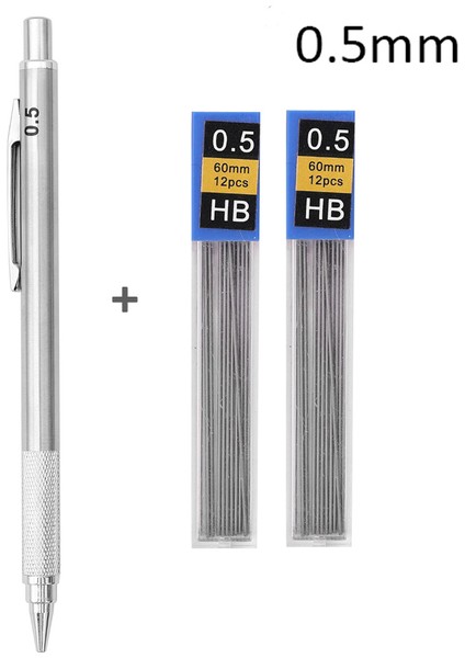 0.5mm Set B Metal Mekanik Kurşun Kalem 0.3/0.5/0.7/0.9/1.3/2.0mm Çizim Otomatik Hb Kalem Seti Talepleri Ofis Okul Yazma Sanat Malzemeleri (Yurt Dışından)