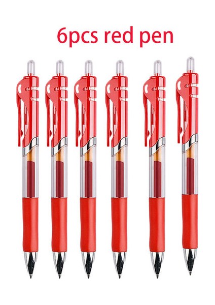 Set C-6 Kırmızı Kalem Jel Kalem Dolum Seti Okul Malzemeleri Siyah Mavi Kırmızı Mürekkep Rengi 0.5mm Geri Çekilebilir Tükenmez Kalemler Iş Öğrenci Okul Ofis (Yurt Dışından) fiyatları