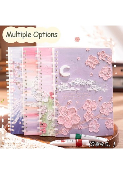 Süt Çay Kız Rastgele 1 Kitap A5 Yağlıboya Kapak Bobin Astarlı Defter Seti 1/2 Rastgele Sevimli Kitaplar Öğrenciler Için Kawaii Kore Kırtasiye Okul Malzemeleri (Yurt Dışından) modelleri