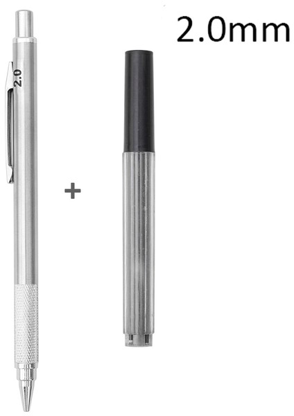 2.0mm Set A Metal Mekanik Çizim Kalem Okul Hb Sanat Kroki Yazma Kalem Ofis Öğrenci Sabit 0.3 0.5 0.7 0.9 1.3 2.0 mm (Yurt Dışından)