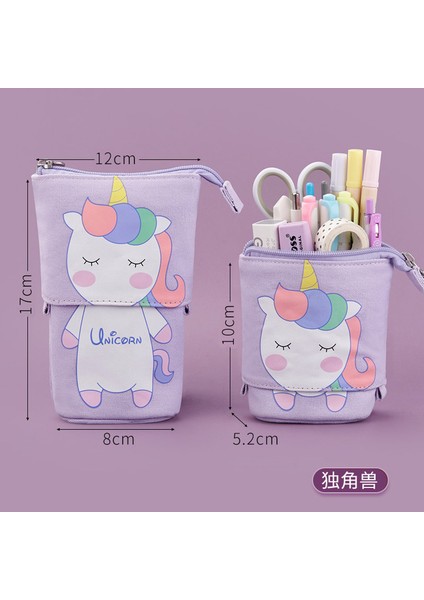 Mor Unicorn-C Kawaii Kalem Çantası Büyük Kapasiteli Organizatör Kalem Kutusu Kılıfı Kutusu Koreli Kızlar Okula Dönüş Malzemeleri Sevimli Aksesuarları Kırtasiye (Yurt Dışından) fiyatları