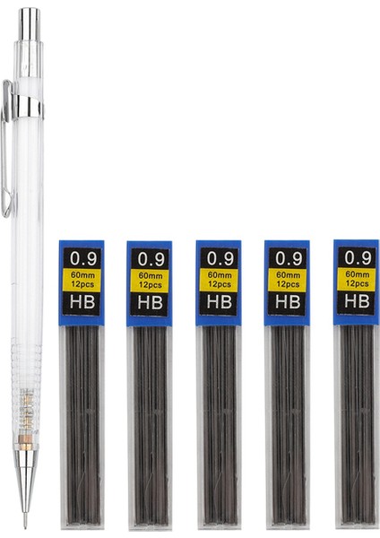 0.9mm Kalem Seti B Şeffaf Mekanik Kurşun Kalem Seti 0.3, 0.5, 0.7 0.9mm Hb Kurşun Yedekleri Eskiz Sanat Çizim Boyama Otomatik Kalemler Için (Yurt Dışından) fiyatları