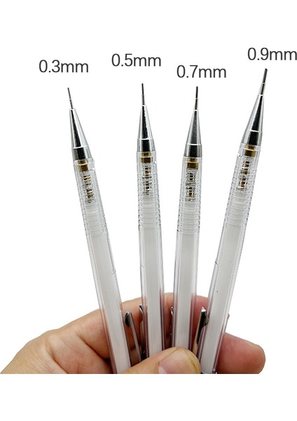 2 Adet 0.3mm Kalem Seti 0.3 0.5 0.7 0.9mm Basit Şeffaf Mekanik Kurşun Kalem Seti Talepleri ile Öğrenci Yazma Boyama Için Kawaii Temizle Otomatik Kalem (Yurt Dışından)