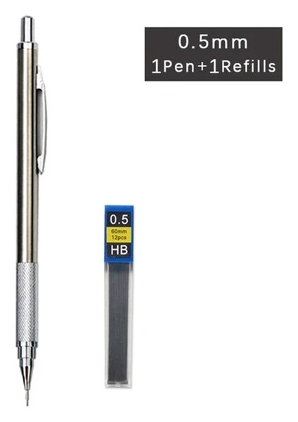 0.5mm 1 Takım Metal Mekanik Kurşun Kalem 0.3/0.5/0.7/0.9/1.3/2.0mm Çizim Otomatik Hb Kalem Seti Talepleri ile Ofis Okul Yazma Sanat Malzemeleri (Yurt Dışından) fiyatları