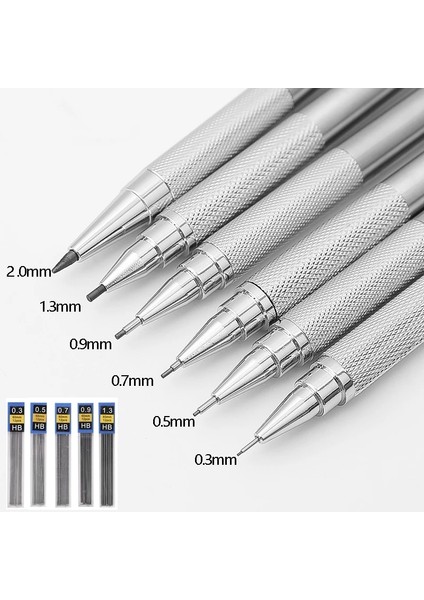 0.5mm 1 Takım Metal Mekanik Kurşun Kalem 0.3/0.5/0.7/0.9/1.3/2.0mm Çizim Otomatik Hb Kalem Seti Talepleri ile Ofis Okul Yazma Sanat Malzemeleri (Yurt Dışından) indirimleri