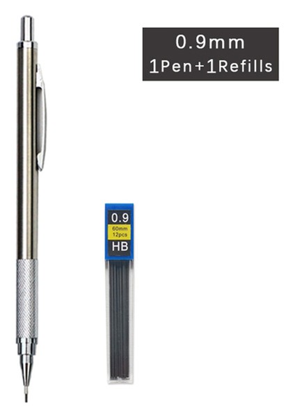 0.9mm 1 Takım 0.3 0.5 0.9 1.3 2.0mm Metal Mekanik Kalem Seti Hb Talepleri ile Sanat Çizim Boyama Otomatik Kalem Ofis Okul Kırtasiye (Yurt Dışından) fiyatları