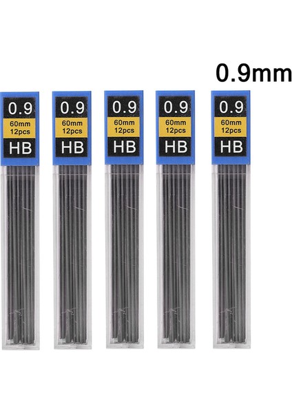 5 Paket 0.9mm Yedekler Metal Mekanik Kalem Seti 0.3 0.5 0.9 1.3 2.0mm Hb Uçları ile Sanat Çizim Boyama Otomatik Kalem Ofis Okul Kırtasiye (Yurt Dışından) fiyatları